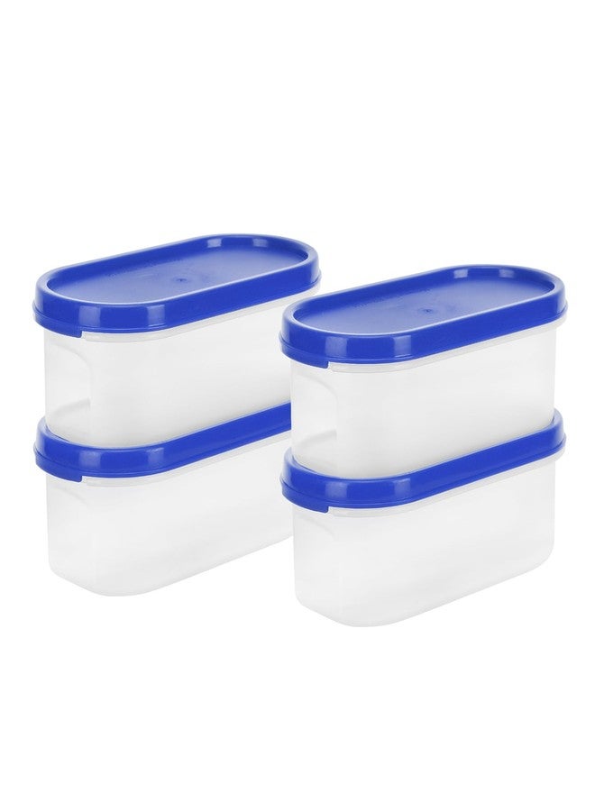 Cutting EDGE 525ml Air Tight Kitchen Storage Container Set of 4, with Blue Lid BPA-Free & Leak-Proof, Stackable & Nestable, Reusable Food Organizers for Kitchen, Pantry, Fridge & Meal Prep - Image 3